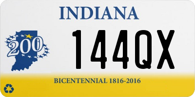 IN license plate 144QX