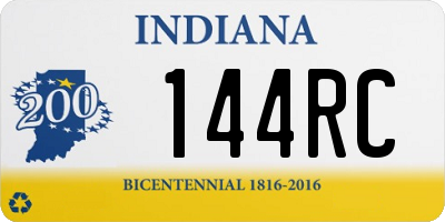 IN license plate 144RC