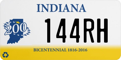 IN license plate 144RH