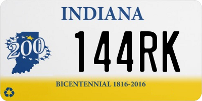 IN license plate 144RK