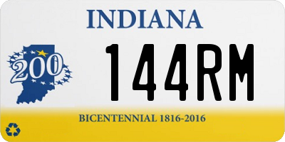 IN license plate 144RM