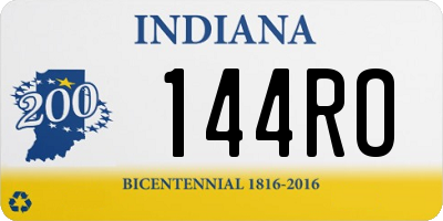 IN license plate 144RO