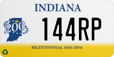 IN license plate 144RP