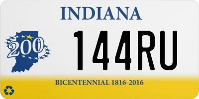 IN license plate 144RU