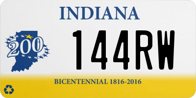 IN license plate 144RW