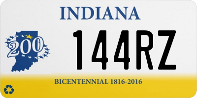 IN license plate 144RZ