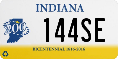 IN license plate 144SE