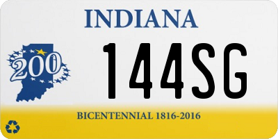 IN license plate 144SG