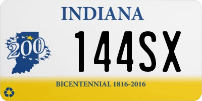 IN license plate 144SX