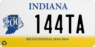 IN license plate 144TA