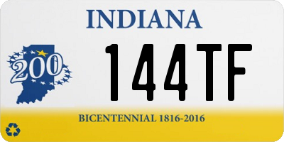 IN license plate 144TF