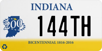 IN license plate 144TH