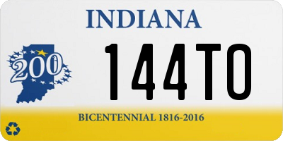 IN license plate 144TO
