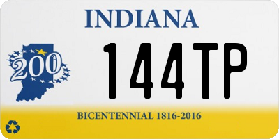 IN license plate 144TP