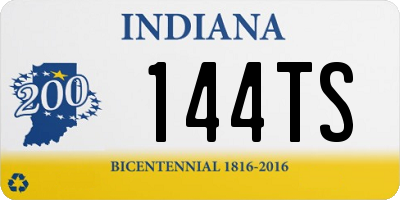 IN license plate 144TS