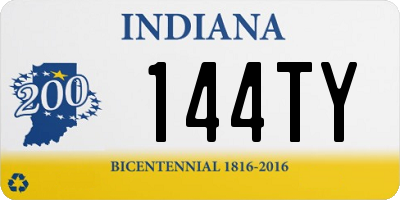 IN license plate 144TY