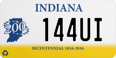 IN license plate 144UI