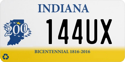 IN license plate 144UX