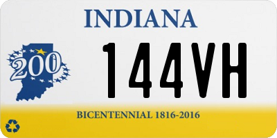 IN license plate 144VH