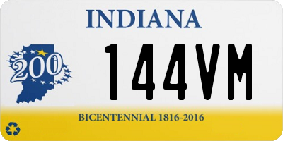 IN license plate 144VM