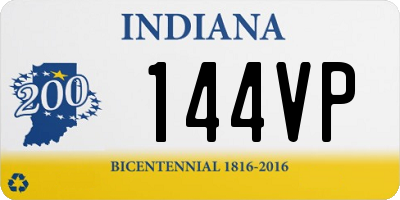 IN license plate 144VP