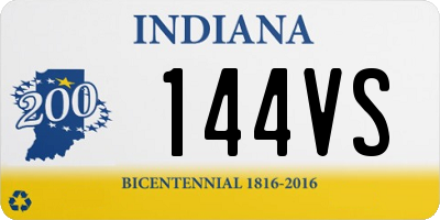 IN license plate 144VS