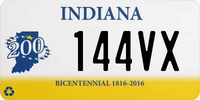 IN license plate 144VX