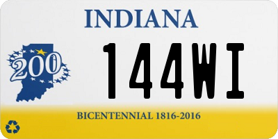IN license plate 144WI