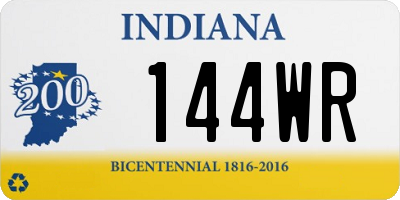 IN license plate 144WR