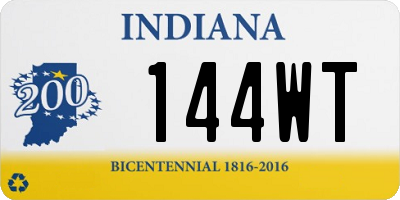 IN license plate 144WT