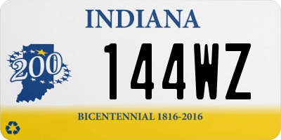 IN license plate 144WZ