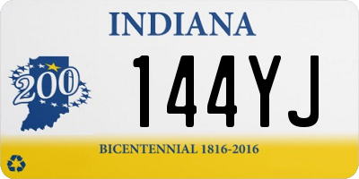 IN license plate 144YJ