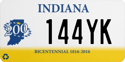 IN license plate 144YK