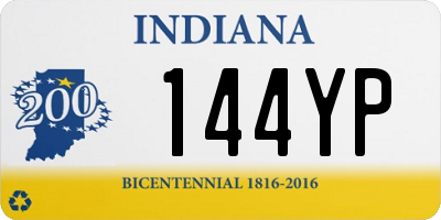 IN license plate 144YP