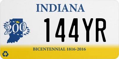 IN license plate 144YR