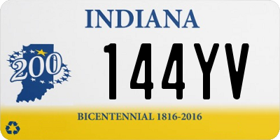 IN license plate 144YV