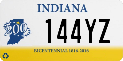 IN license plate 144YZ