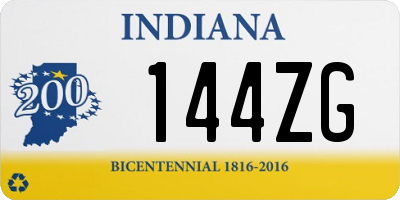 IN license plate 144ZG