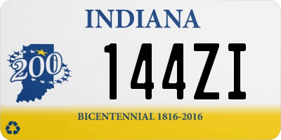 IN license plate 144ZI