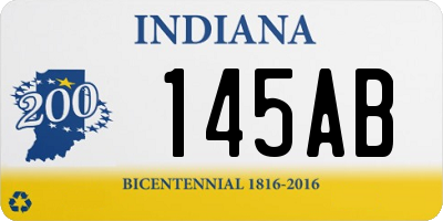 IN license plate 145AB