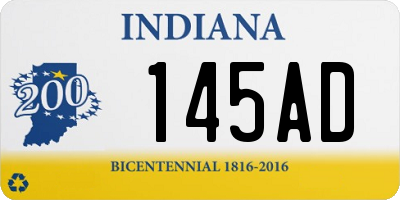 IN license plate 145AD