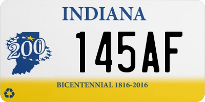 IN license plate 145AF