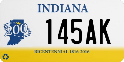 IN license plate 145AK