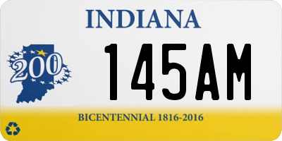 IN license plate 145AM