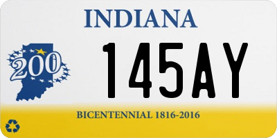 IN license plate 145AY