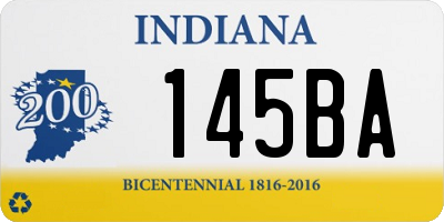 IN license plate 145BA