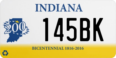 IN license plate 145BK