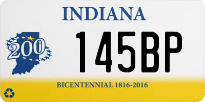 IN license plate 145BP