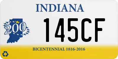 IN license plate 145CF