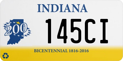 IN license plate 145CI